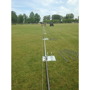 Securing of large temporary structures using bespoke base plates