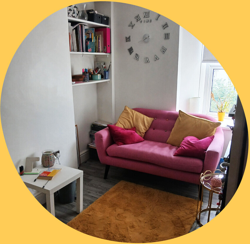 Sue Rees Counselling therapy room