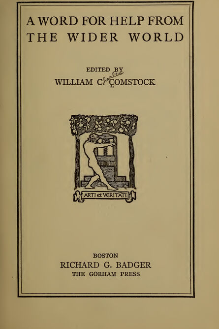 1920 | A Word for Help from the Wider World