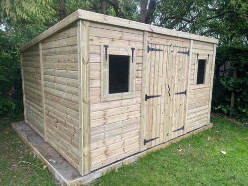 #P012 12x10 Pent Shed