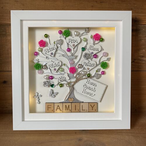 Floral Family Tree Frame