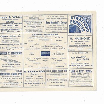 1955/56 Leyton v Dagenham FA Amateur Cup Replay Football Programme