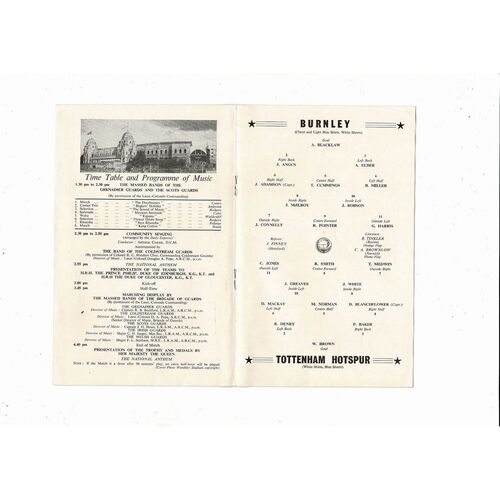 1962 Burnley v Tottenham FA Cup Final Football Programme