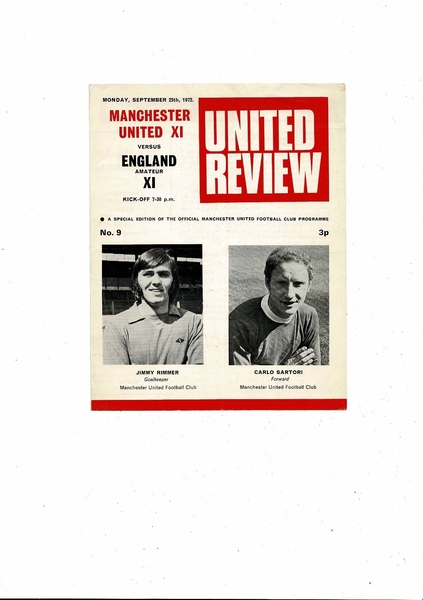 Football Programmes being listed today