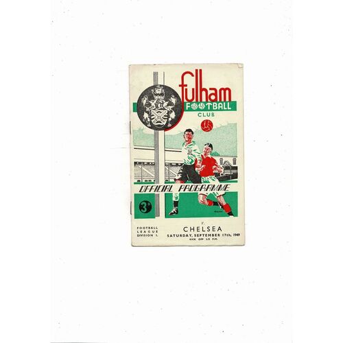 1949/50 Fulham v Chelsea Football Programme