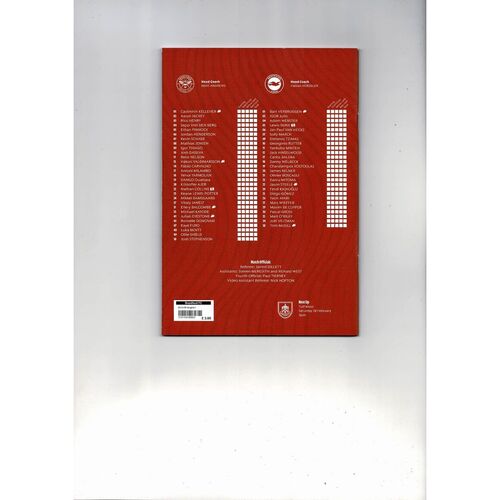 2025/26 Brentford v Brighton Football Programme
