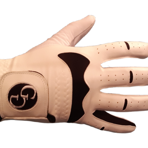 XXXL Size - Mens Full Leather Colour Gloves with Embroidered Logo (Left Hand for a Right Handed Golfer)