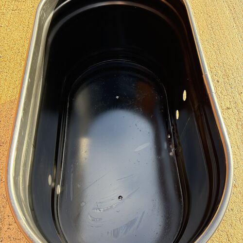 Black 4ft oval stock tank
