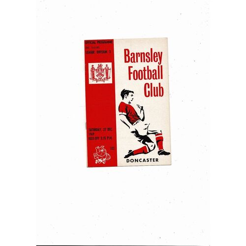 1969/70 Barnsley v Doncaster Rovers Football Programme