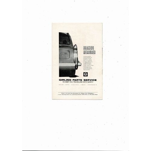 1962/63 Birmingham City v Manchester City League Cup Football Programme
