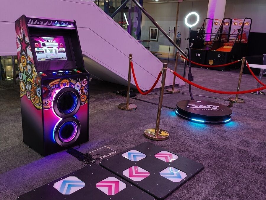Dance Machine, 360 Booth, Basketball Arcade Machine Hire