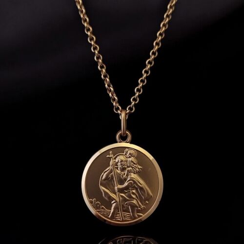 9ct gold St. Christopher pendant