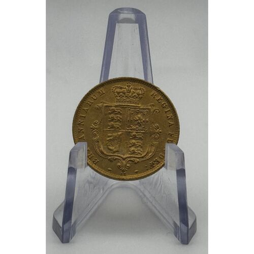 1874 Queen Victoria shield back gold half sovereign