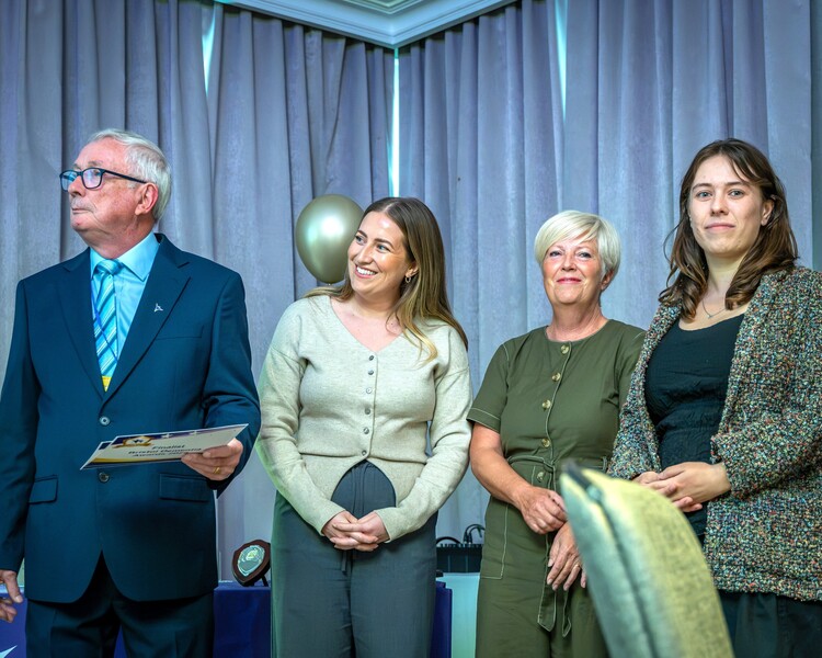 Your Care founder Tina Westlake and director Claire Westlake standing alongside fellow finalists and Bristol Dementia Action Alliance founder Tony at the BDAA Awards 2026.