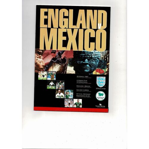 1997 England v Mexico Football Programme