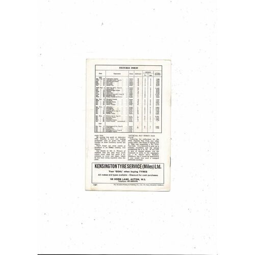 1968/69 Brentford v Lincoln City Football Programme