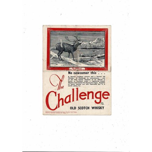 1954 Scotland v Hungary Football Programme