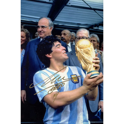 Diego Maradona Hand-Signed Photo