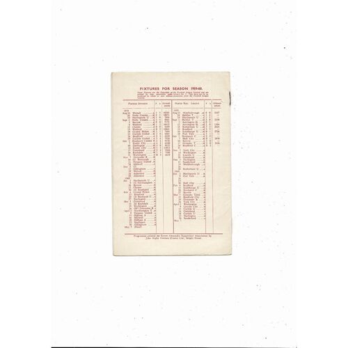 1959/60 Crewe Alexandra v Doncaster Rovers Football Programme