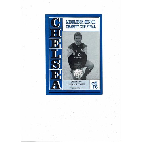 1989/90 Chelsea v Kingsbury Town Middlesex Charity Cup Final Football Programme