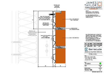 System Drawings | jamesandtaylor limited | Terracotta Tile Facade | Facing Brick System | Facade Metal