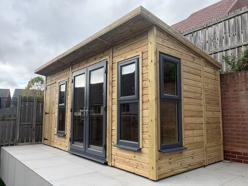 16x7 Pent Summer House Combi