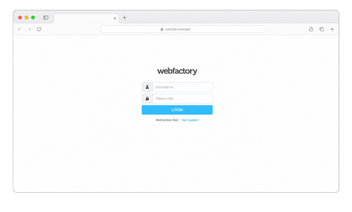 How to access Webfactory Mail via webmail through your browser | Webfactory Support | Webfactory