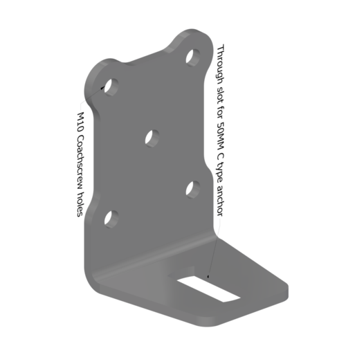 SA238 - 90° 5 Hole Bracket