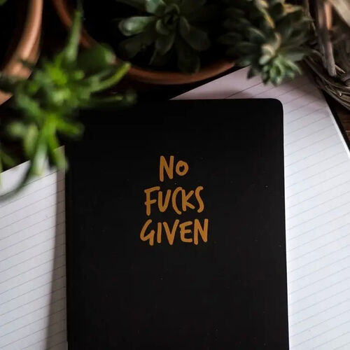 Sweary Foiled Notebook: No Fucks Given