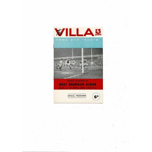 1965/66 Aston Villa v West Bromwich Albion Football Programme