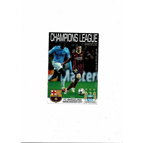 FC Barcelona v Manchester City Unofficial Champions League Football Programme 2014/15