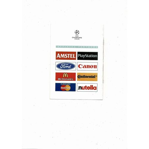 Olympique Marseille v Manchester United Champions League Football Programme 1999/00