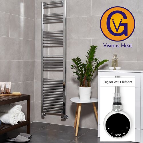 Electric Chrome towel warmer range with smart controls