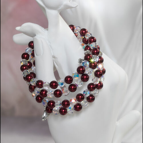 Preciosa Crystal Pearls & AB Crystal Bracelet
