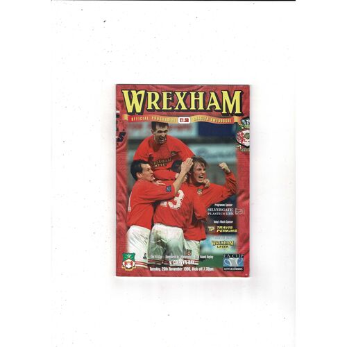 Wrexham v Colwyn Bay FA Cup Replay Football Programme 1996/97