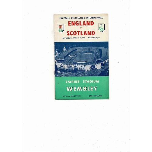 1959 England v Scotland Football Programme, Song Sheet & Press Cutting