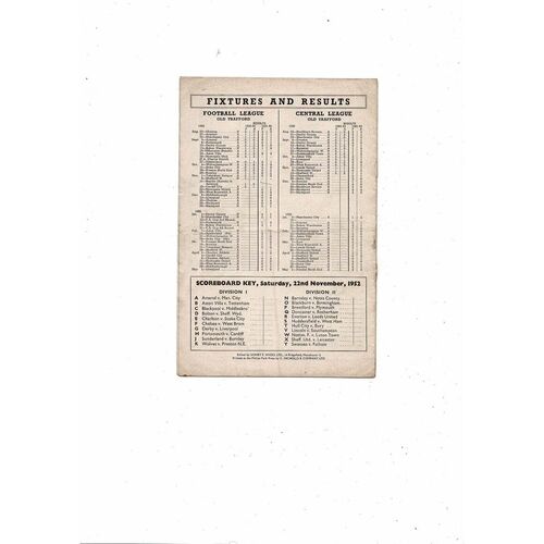 1952/53 Manchester United v Newcastle United Football Programme