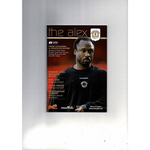 Crewe Alexandra v Doncaster Rovers Johnstones Pain Football Programme 2006/07