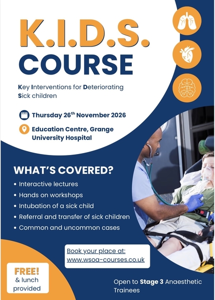 KIDS course - Key Interventions for the Deteriorating Sick child