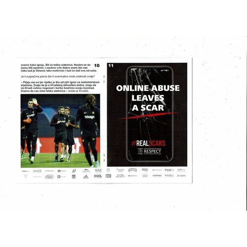 Dinamo Zagreb v Chelsea Champions League Programme & Team Sheet etc. 2022/23