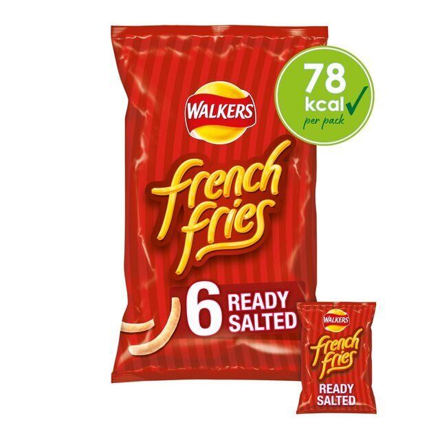 Walkers French Fries Ready Salted Crisps 6pk