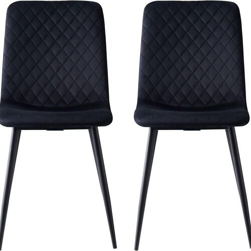 mcc direct Designer Velvet Fabric Dining Chairs Metal Legs Lexi Chairs(Set of 2/Set of 4)