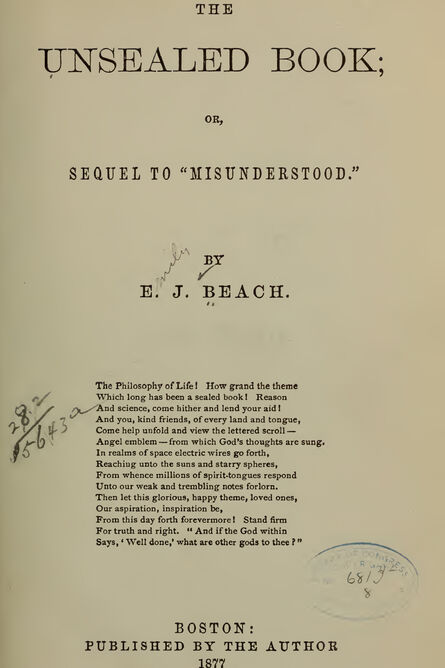 1877 | The Unsealed Book