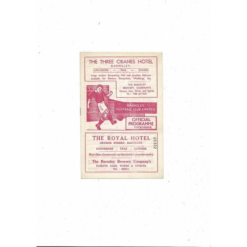 1959/60 Barnsley v Bradford City Football Programme