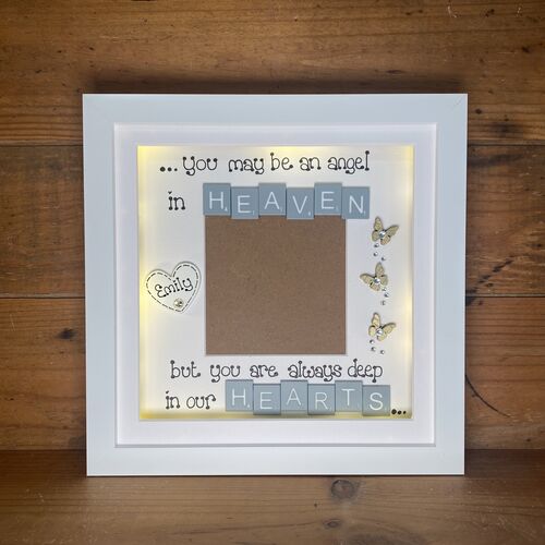 Customised Memorial Photo Frame | LED Memorial Picture Frame | Photo Frame| Heaven quote