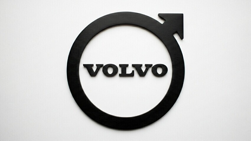 Volvo logo on a white background.