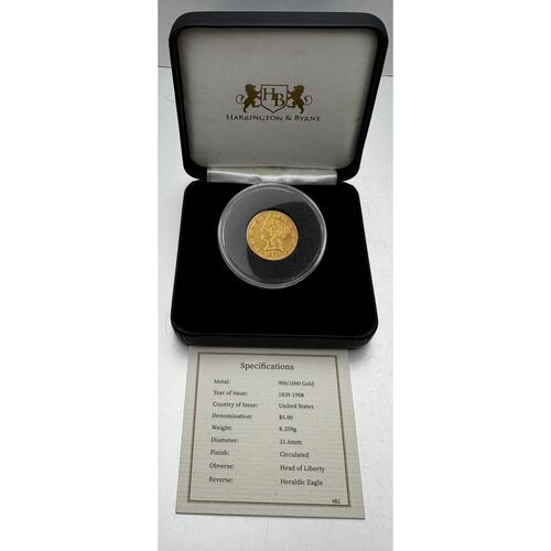1881 Gold Liberty Head Half Eagle