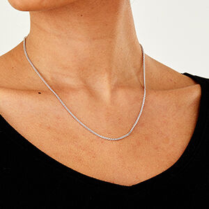 9ct white gold 1.5mm spiga chain