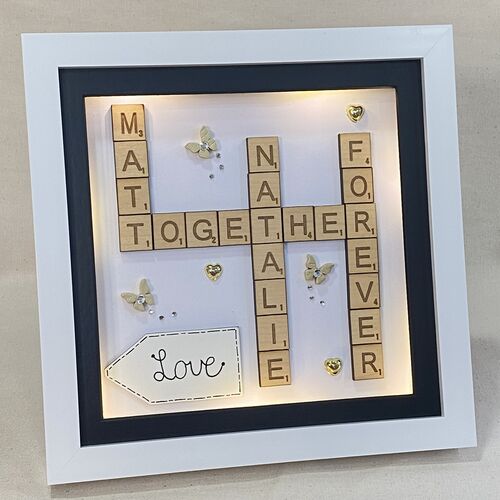 Family Name Scrabble Word Art
