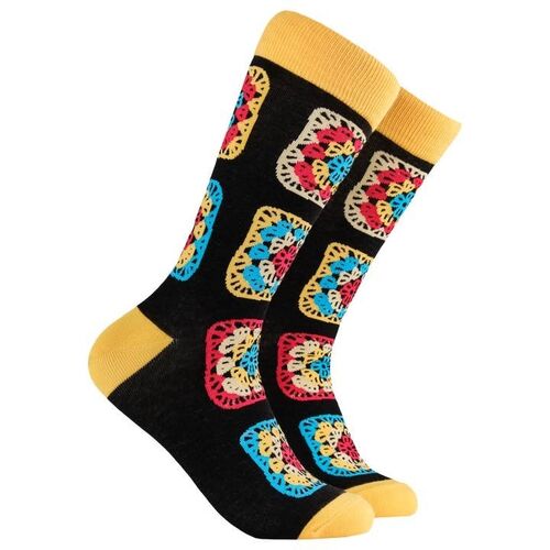 Crochet Motif Socks by Soctopus